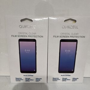 Quikcell Clear Film Screen Protector for Alcatel Apprise Scratch/Shatter 2pack